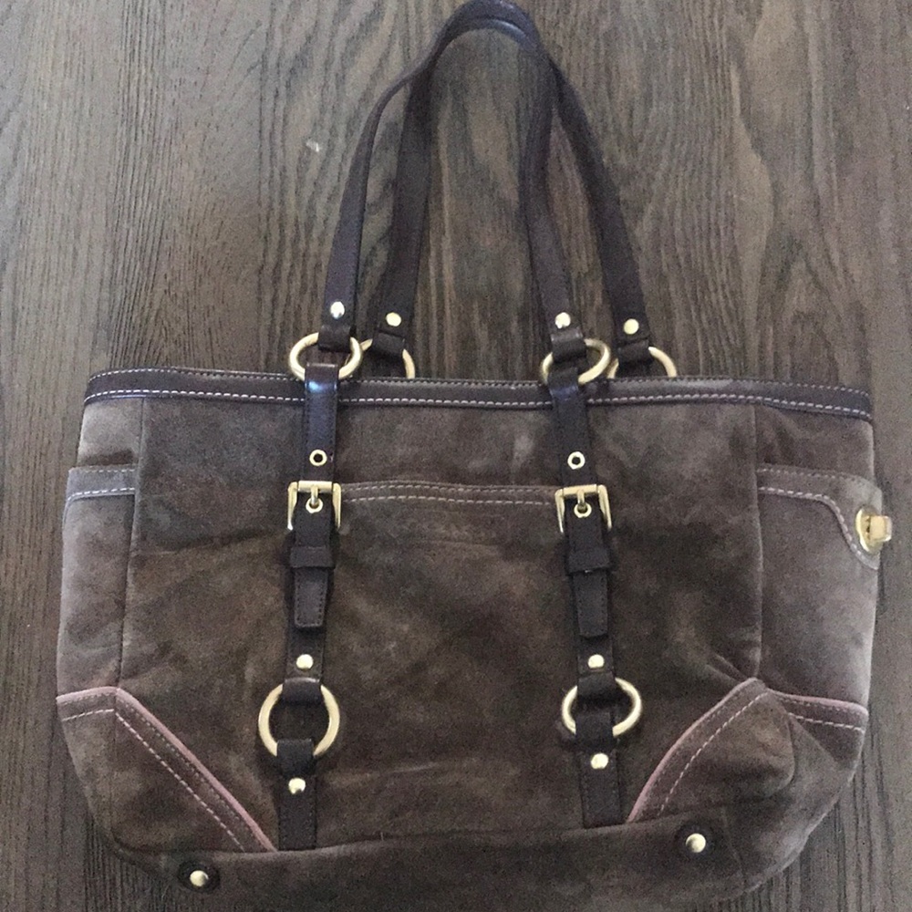 Authentic Suede Coach Purse